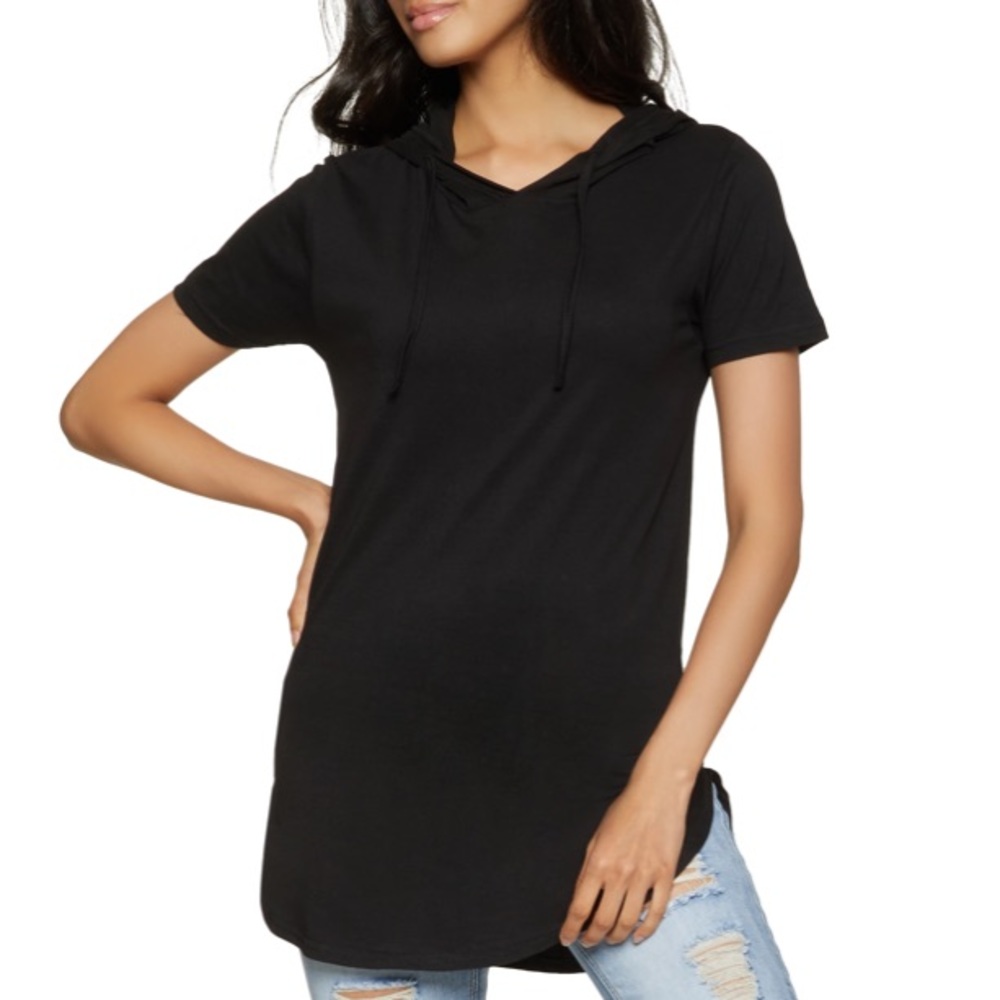 Hooded Tunic Tee Long Length